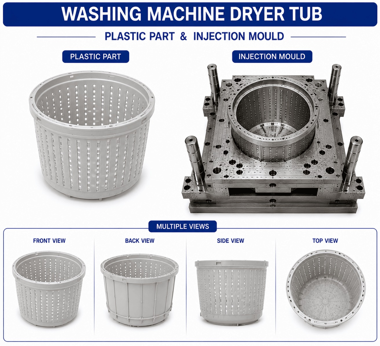 Washing Machine Plastic Dryer Tub